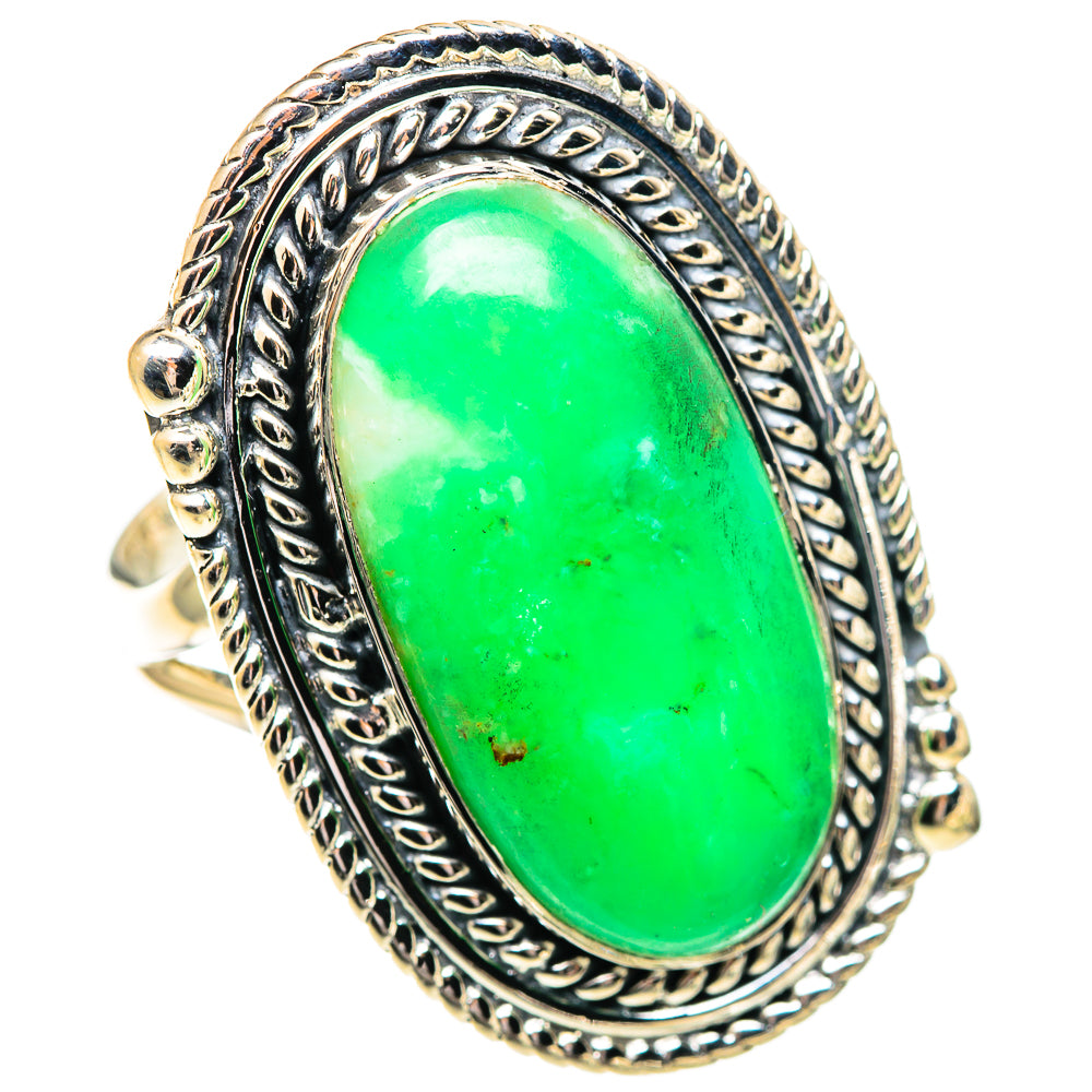 Chrysoprase Rings handcrafted by Anasilvercos - RING107601 - Photo 2