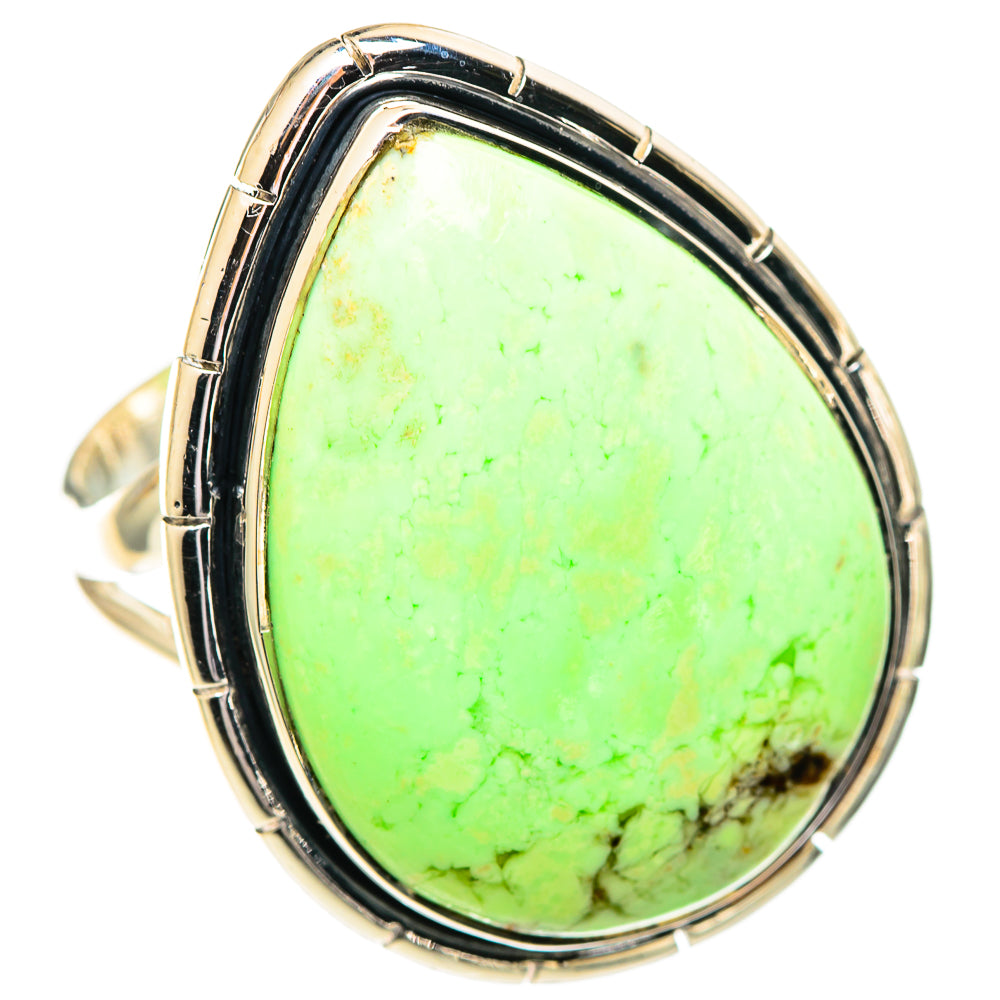 Lemon Chrysoprase Rings handcrafted by Anasilvercos - RING107606 - Photo 2