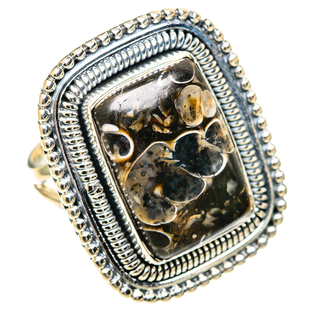 Turritella Agate Rings handcrafted by Anasilvercos - RING107609 - Photo 2