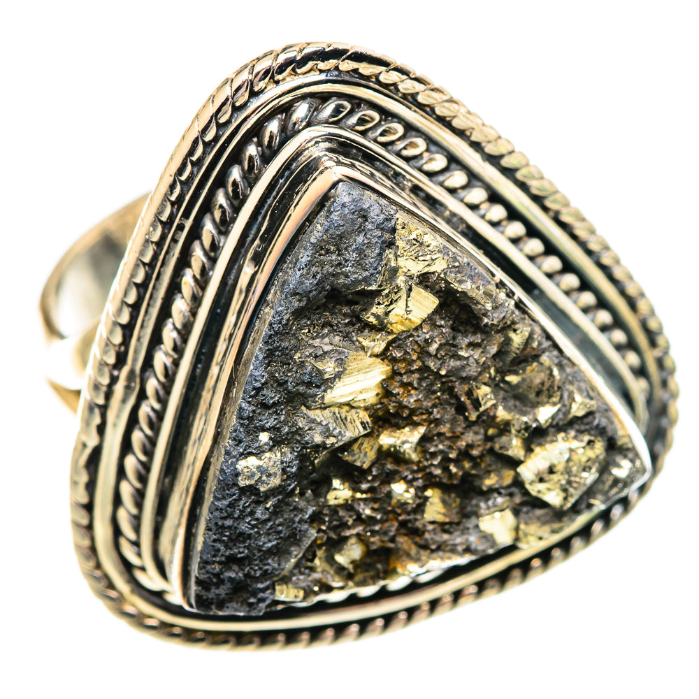 Pyrite Rings handcrafted by Anasilvercos - RING107629 - Photo 2
