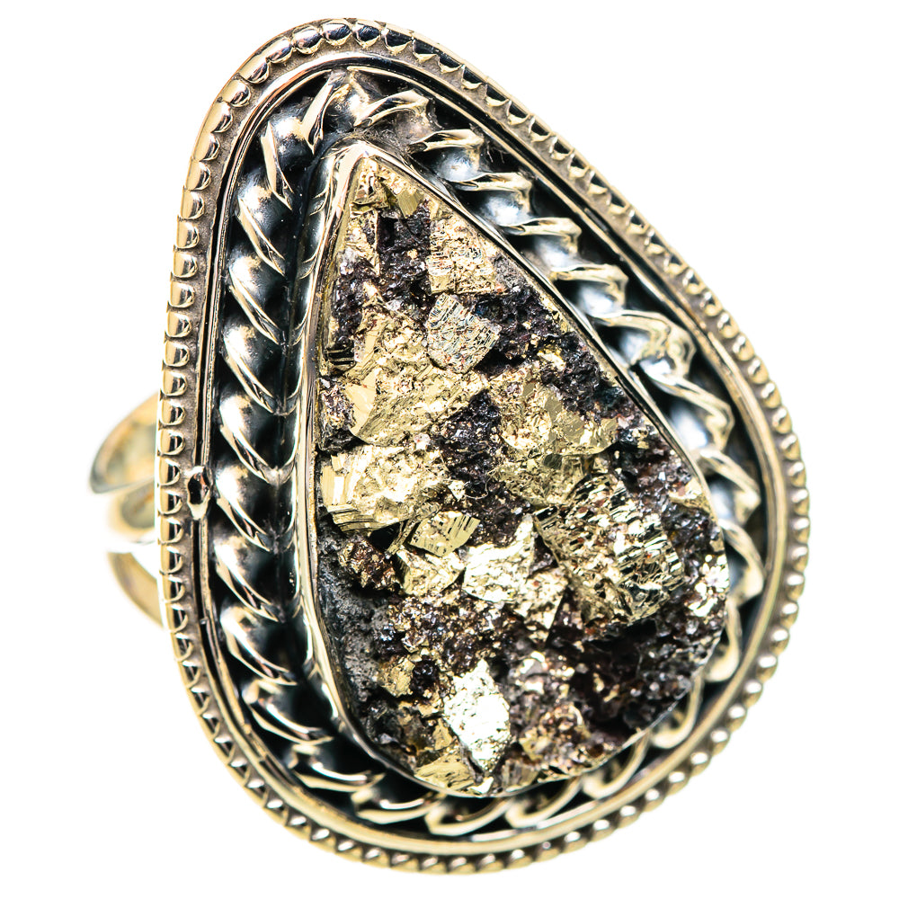 Pyrite Rings handcrafted by Anasilvercos - RING107630 - Photo 2
