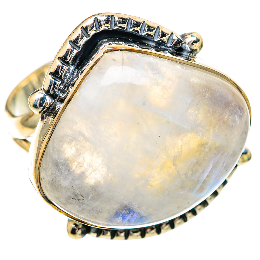 Rainbow Moonstone Rings handcrafted by Anasilvercos - RING107631 - Photo 2