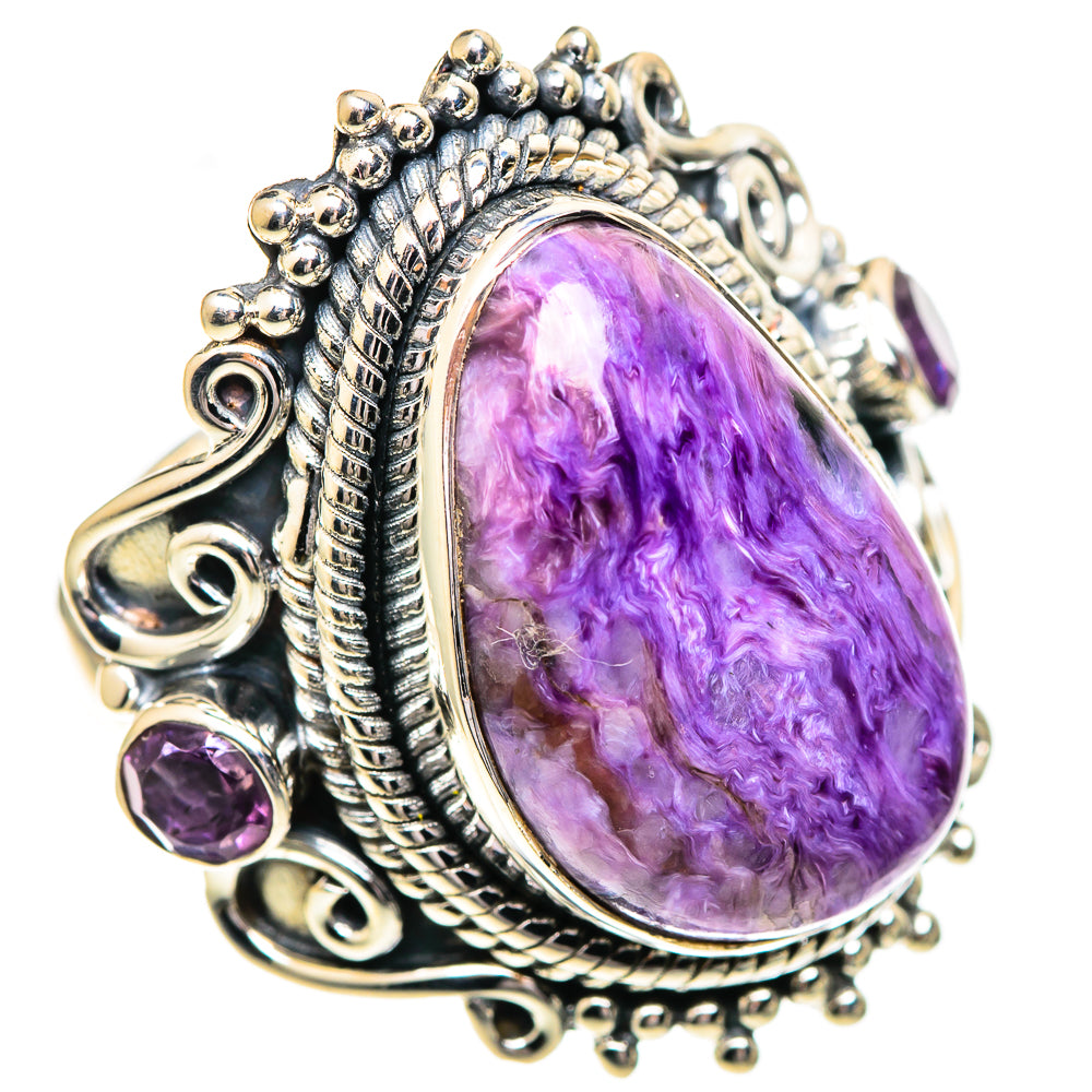 Charoite Rings handcrafted by Anasilvercos - RING107673 - Photo 2