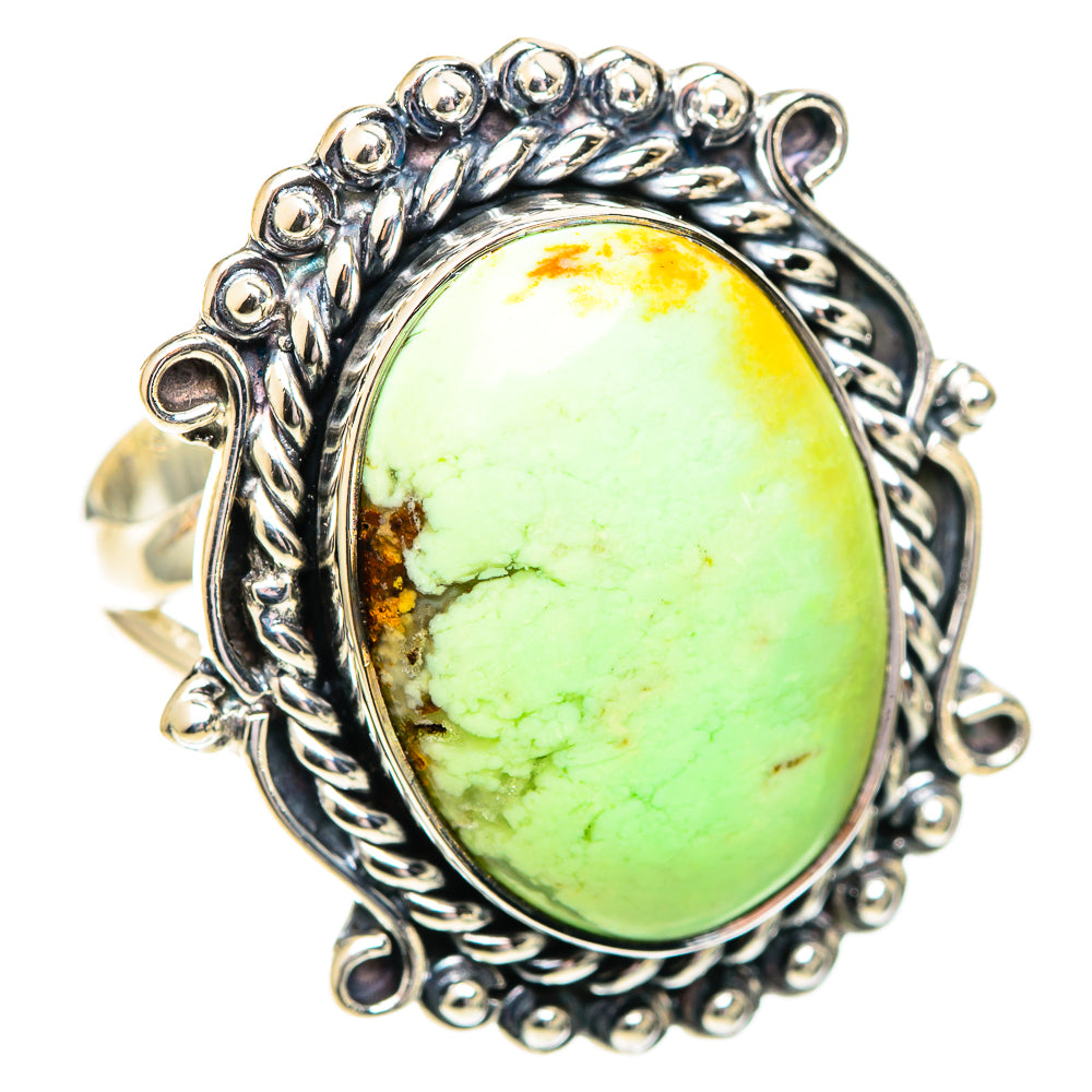 Lemon Chrysoprase Rings handcrafted by Anasilvercos - RING107697 - Photo 2