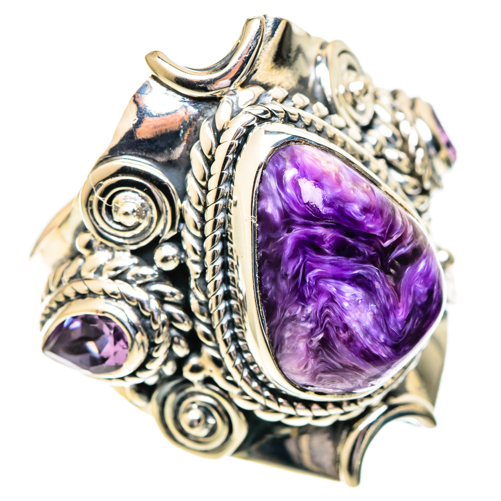 Charoite Rings handcrafted by Anasilvercos - RING107710 - Photo 2