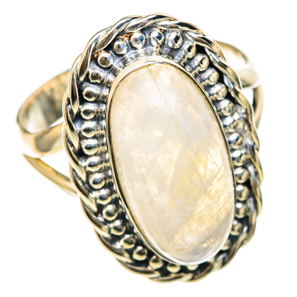 Rainbow Moonstone Rings handcrafted by Anasilvercos - RING107756 - Photo 2