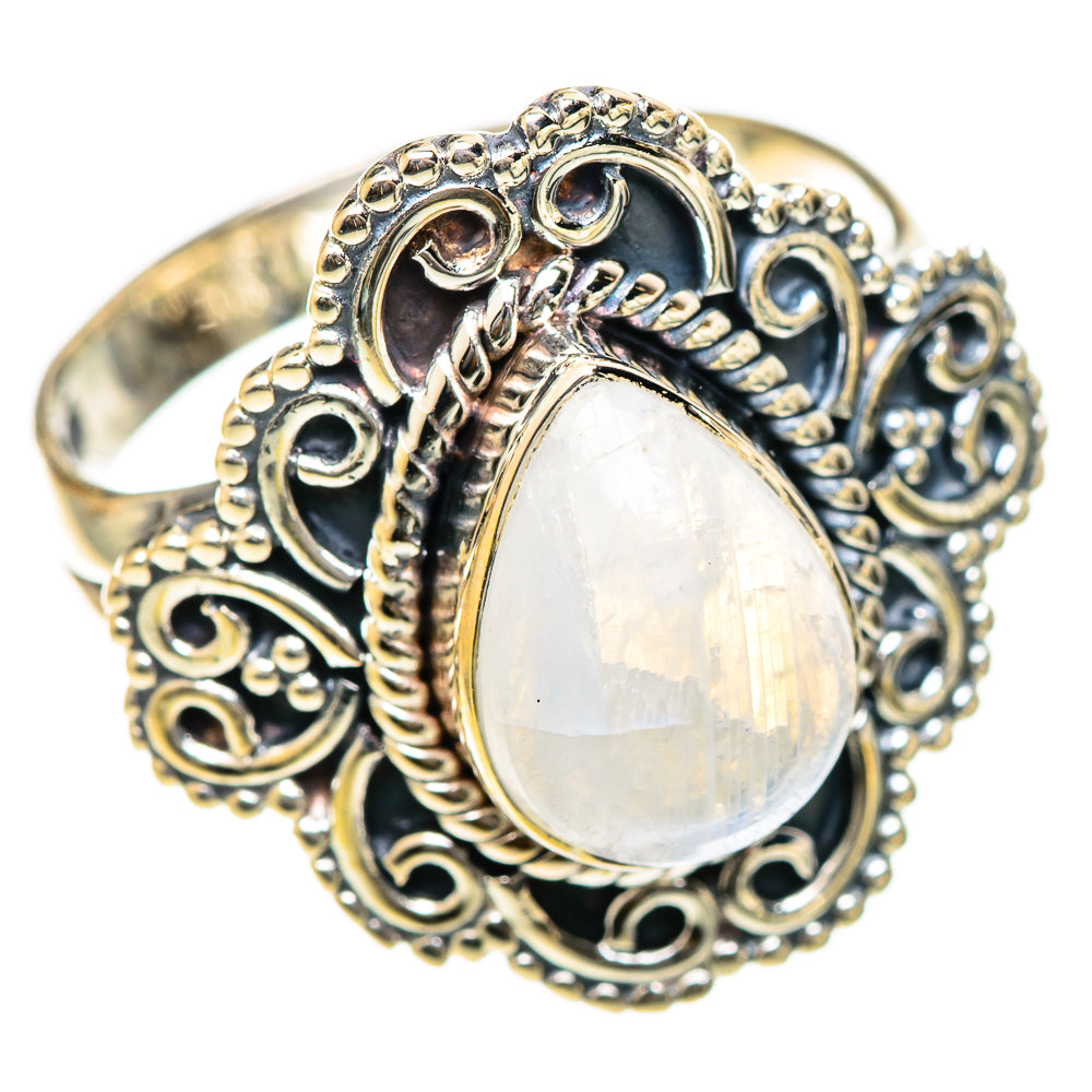 Rainbow Moonstone Rings handcrafted by Anasilvercos - RING107757 - Photo 2