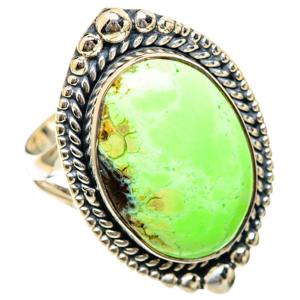 Lemon Chrysoprase Rings handcrafted by Anasilvercos - RING107773 - Photo 2