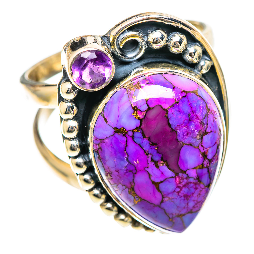Purple Copper Composite Turquoise Rings handcrafted by Anasilvercos - RING107783 - Photo 2