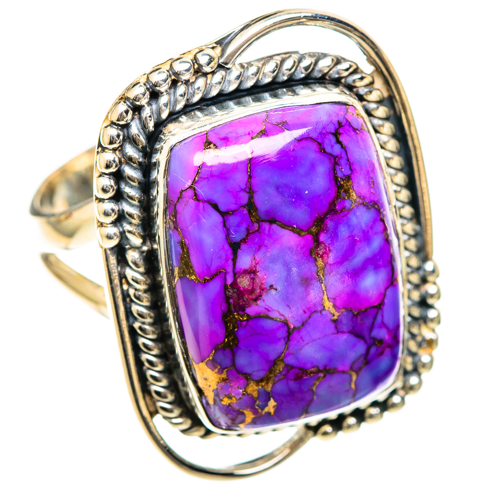 Purple Copper Composite Turquoise Rings handcrafted by Anasilvercos - RING107787 - Photo 2