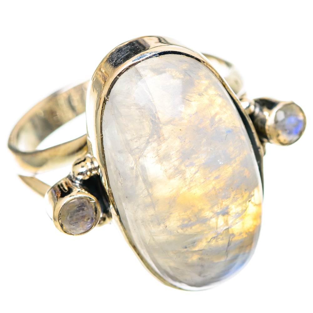 Rainbow Moonstone Rings handcrafted by Anasilvercos - RING107790 - Photo 2