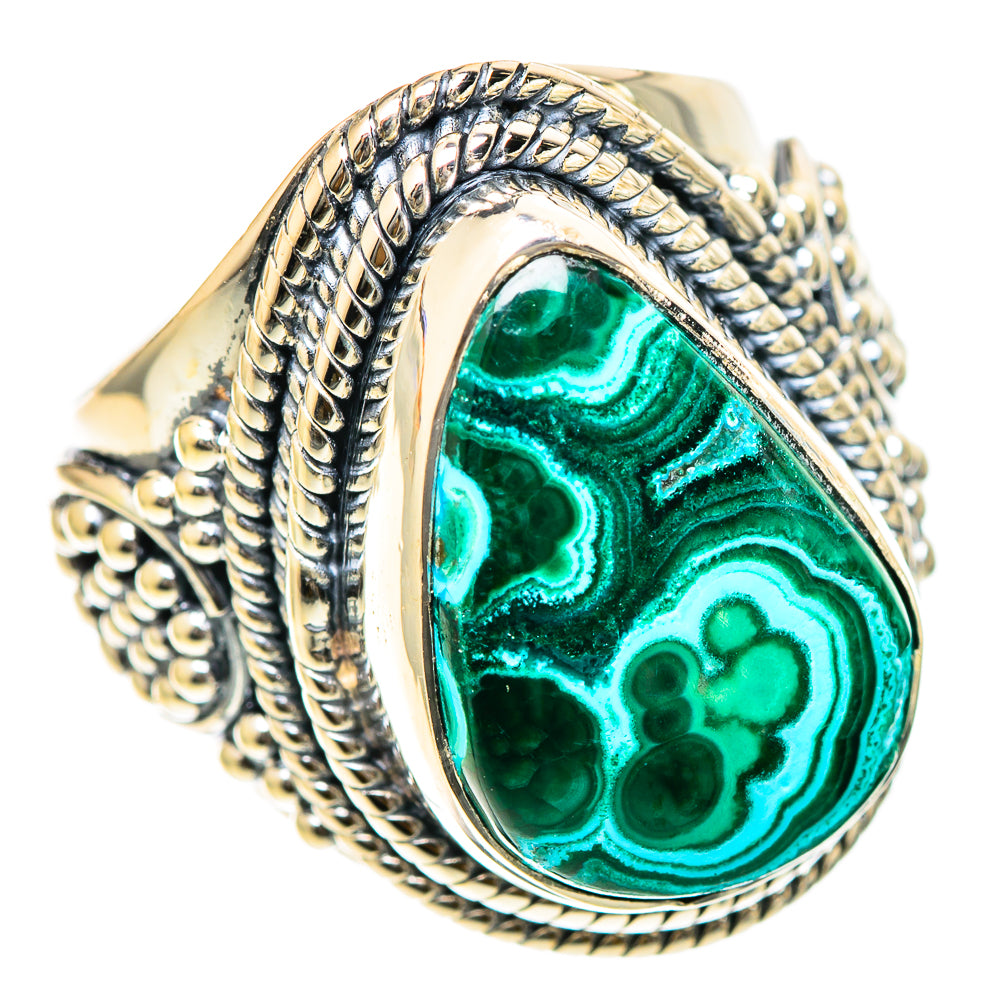 Malachite In Chrysocolla Rings handcrafted by Anasilvercos - RING107845 - Photo 2