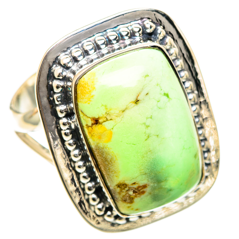 Lemon Chrysoprase Rings handcrafted by Anasilvercos - RING107877 - Photo 2