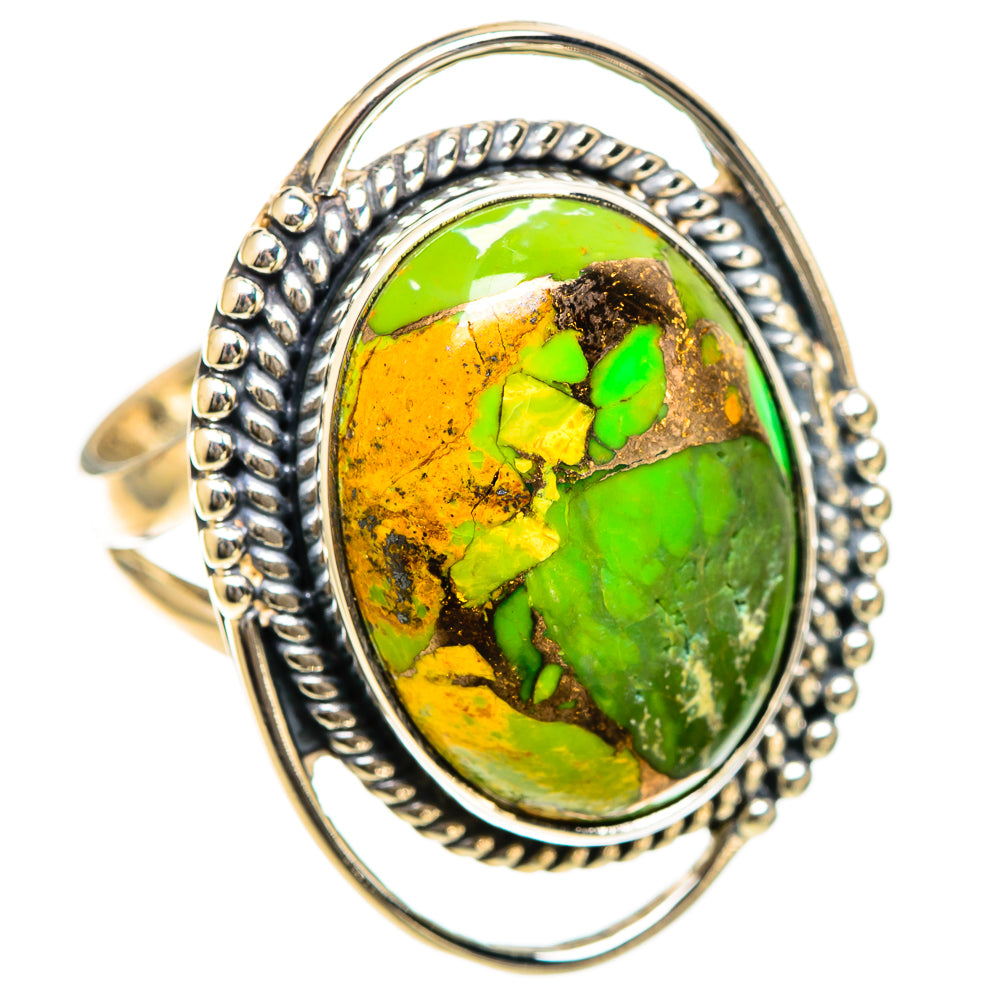 Green Copper Composite Turquoise Rings handcrafted by Anasilvercos - RING107908 - Photo 2
