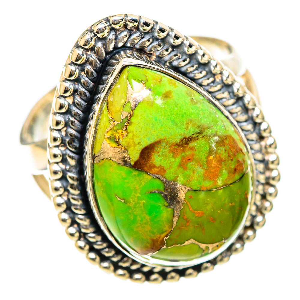 Green Copper Composite Turquoise Rings handcrafted by Anasilvercos - RING107910 - Photo 2