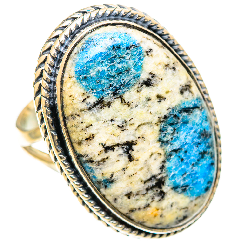 K2 Blue Azurite Rings handcrafted by Anasilvercos - RING107935 - Photo 2