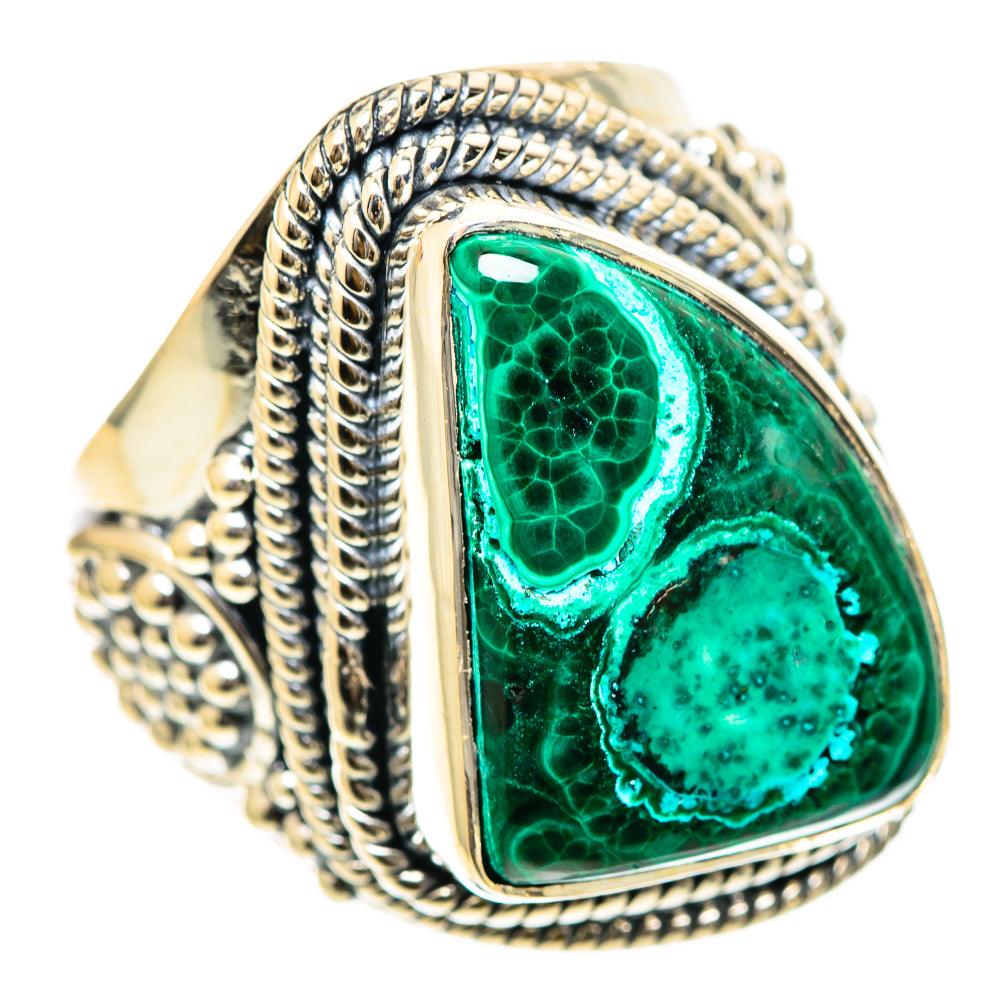 Malachite In Chrysocolla Rings handcrafted by Anasilvercos - RING107937 - Photo 2