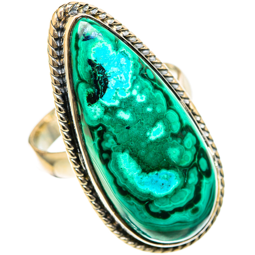 Malachite In Chrysocolla Rings handcrafted by Anasilvercos - RING107941 - Photo 2