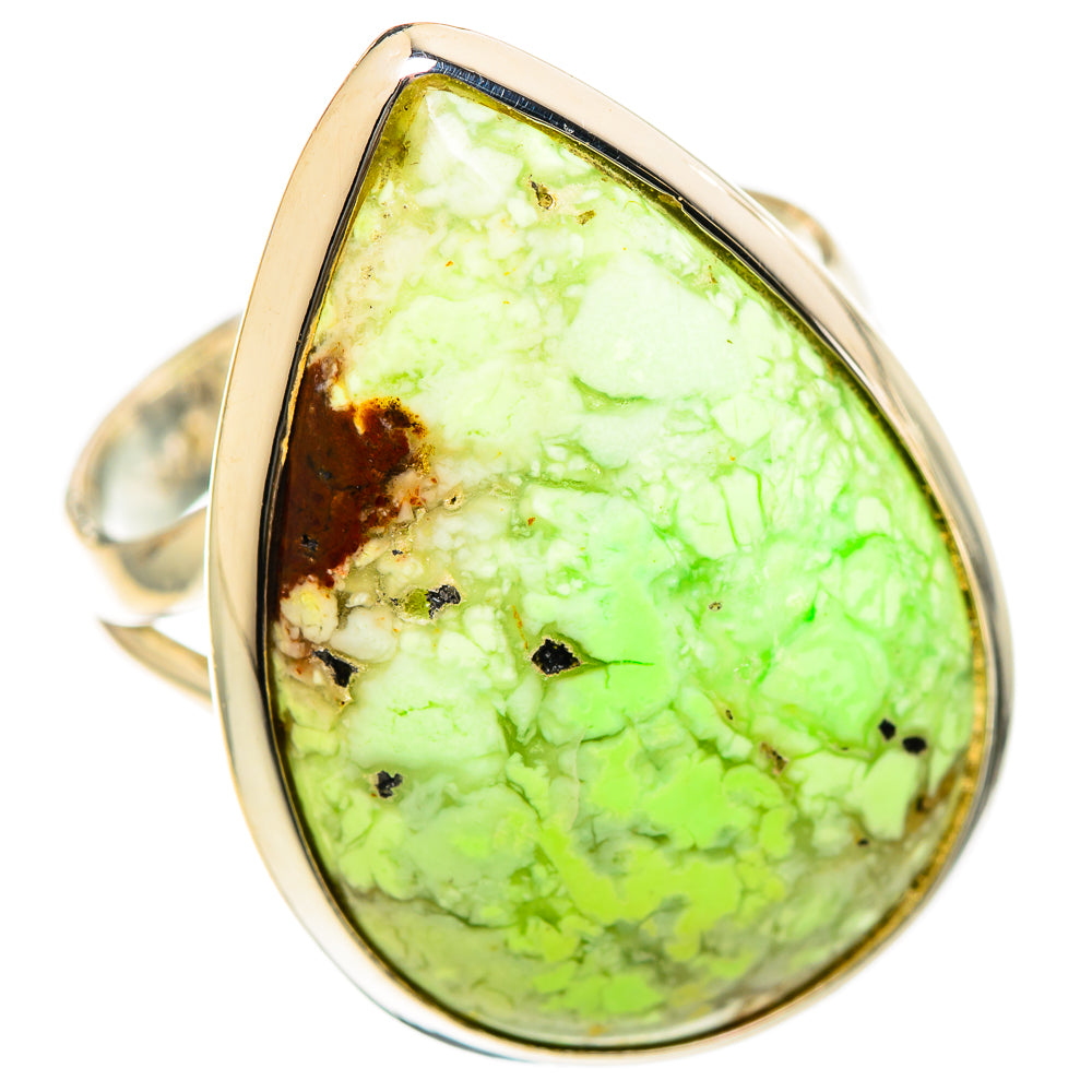 Lemon Chrysoprase Rings handcrafted by Anasilvercos - RING107946 - Photo 2