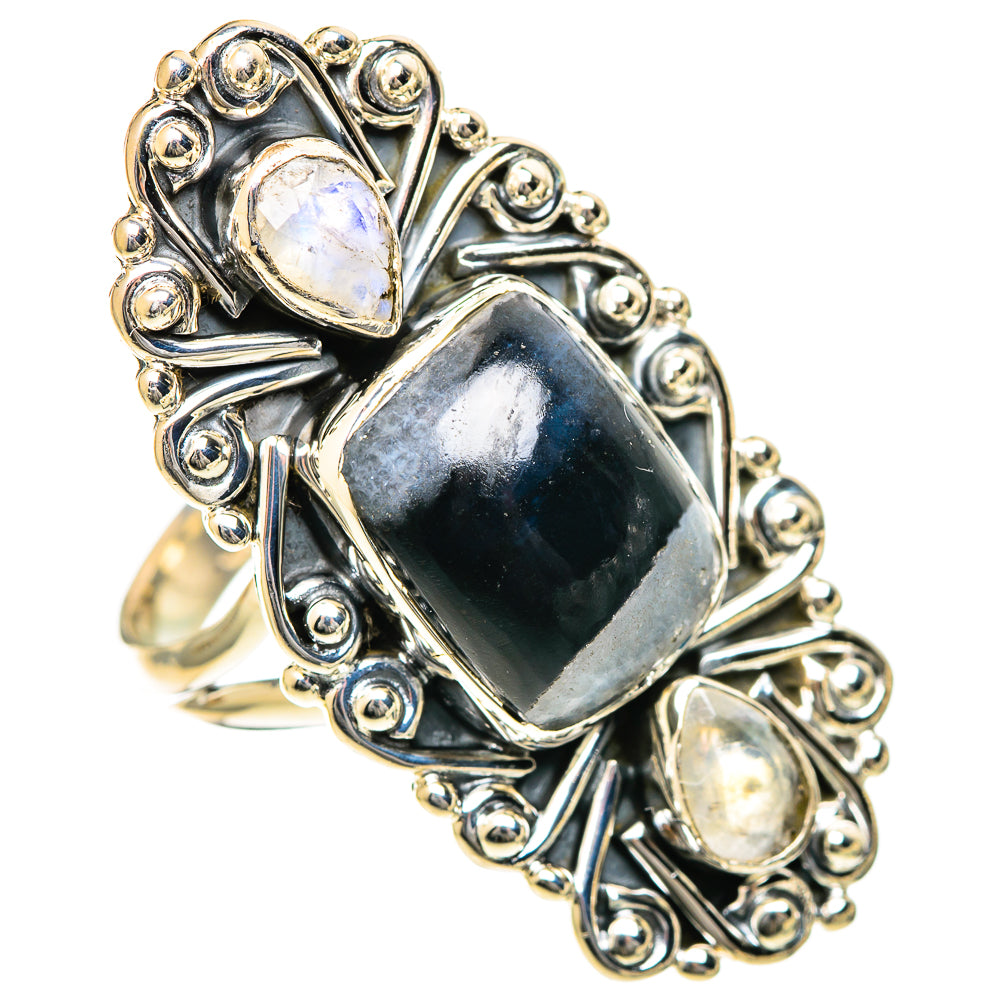 Black Agate Rings handcrafted by Anasilvercos - RING108001 - Photo 2