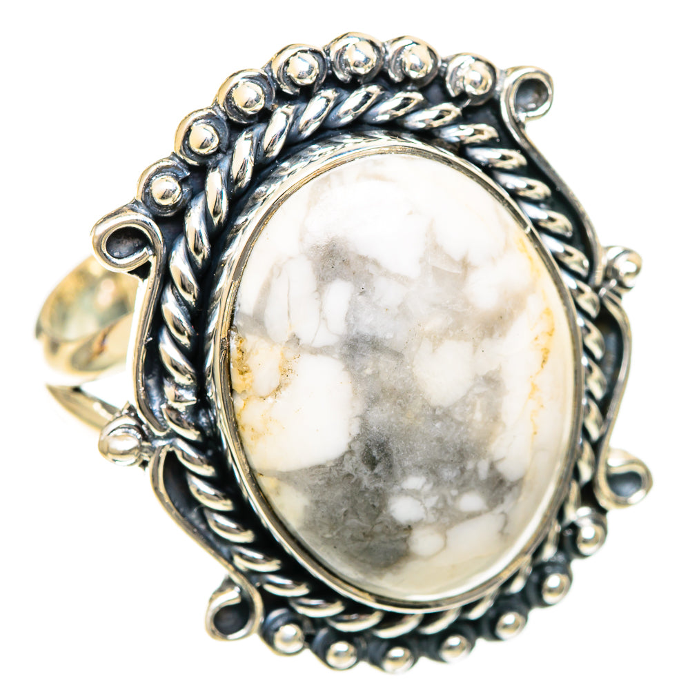 Howlite Rings handcrafted by Anasilvercos - RING108002 - Photo 2