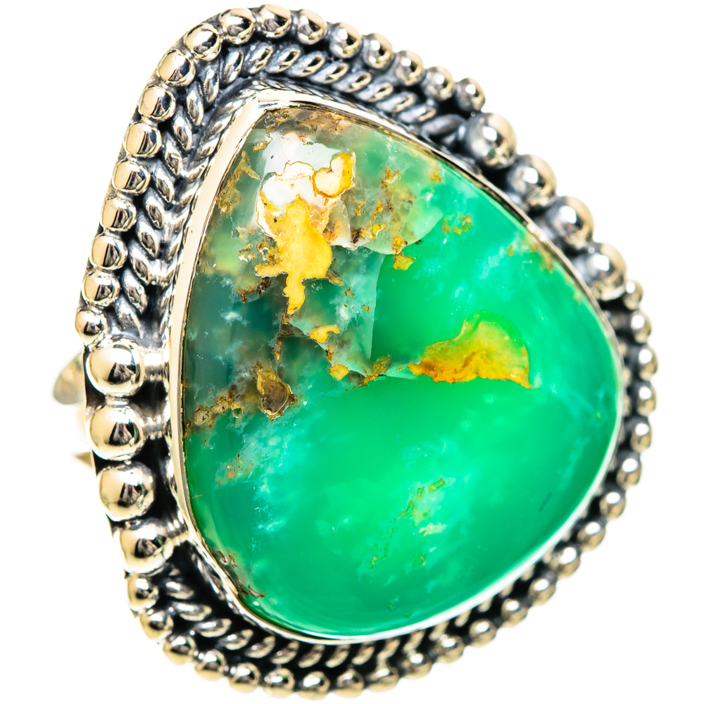 Chrysoprase Rings handcrafted by Anasilvercos - RING108015 - Photo 2