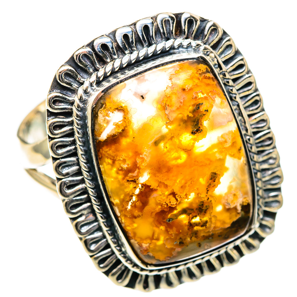 Plume Agate Rings handcrafted by Anasilvercos - RING108044 - Photo 2