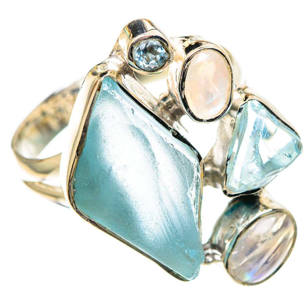 Aquamarine Rings handcrafted by Anasilvercos - RING108070 - Photo 2