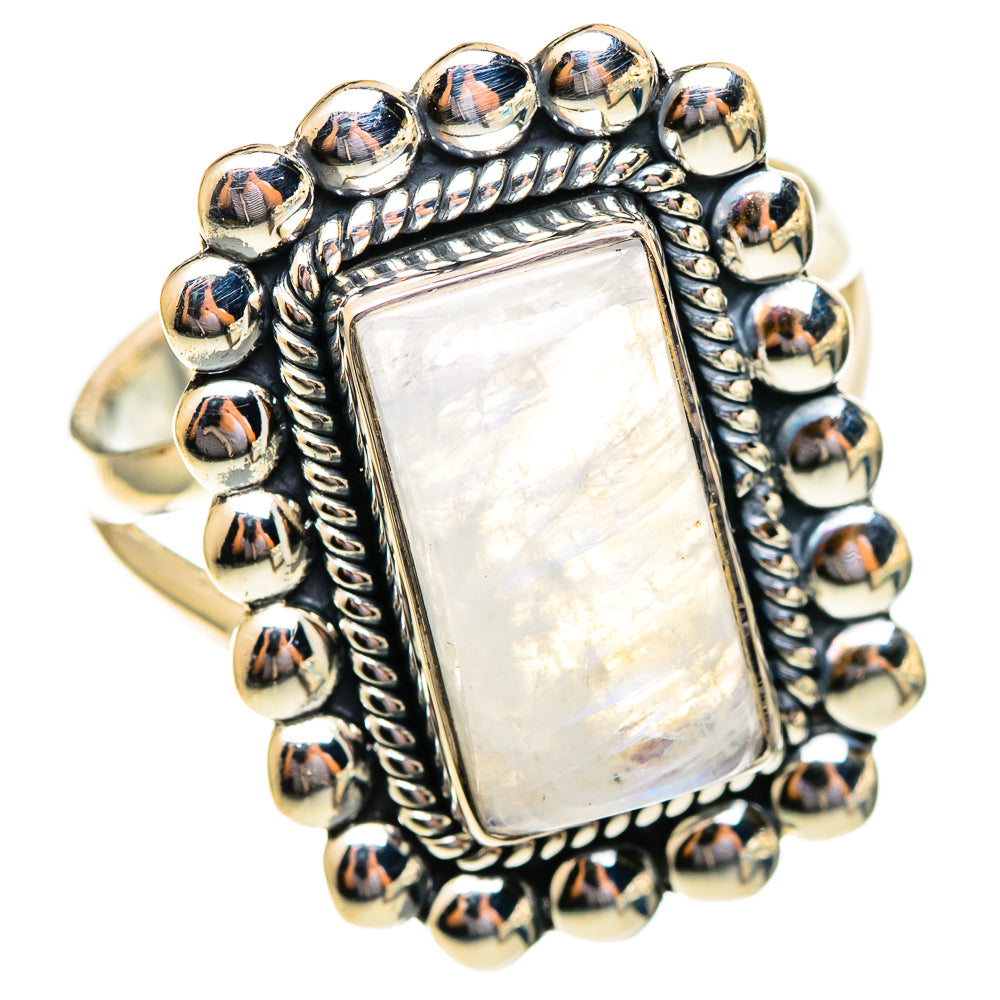 Rainbow Moonstone Rings handcrafted by Anasilvercos - RING108139 - Photo 2