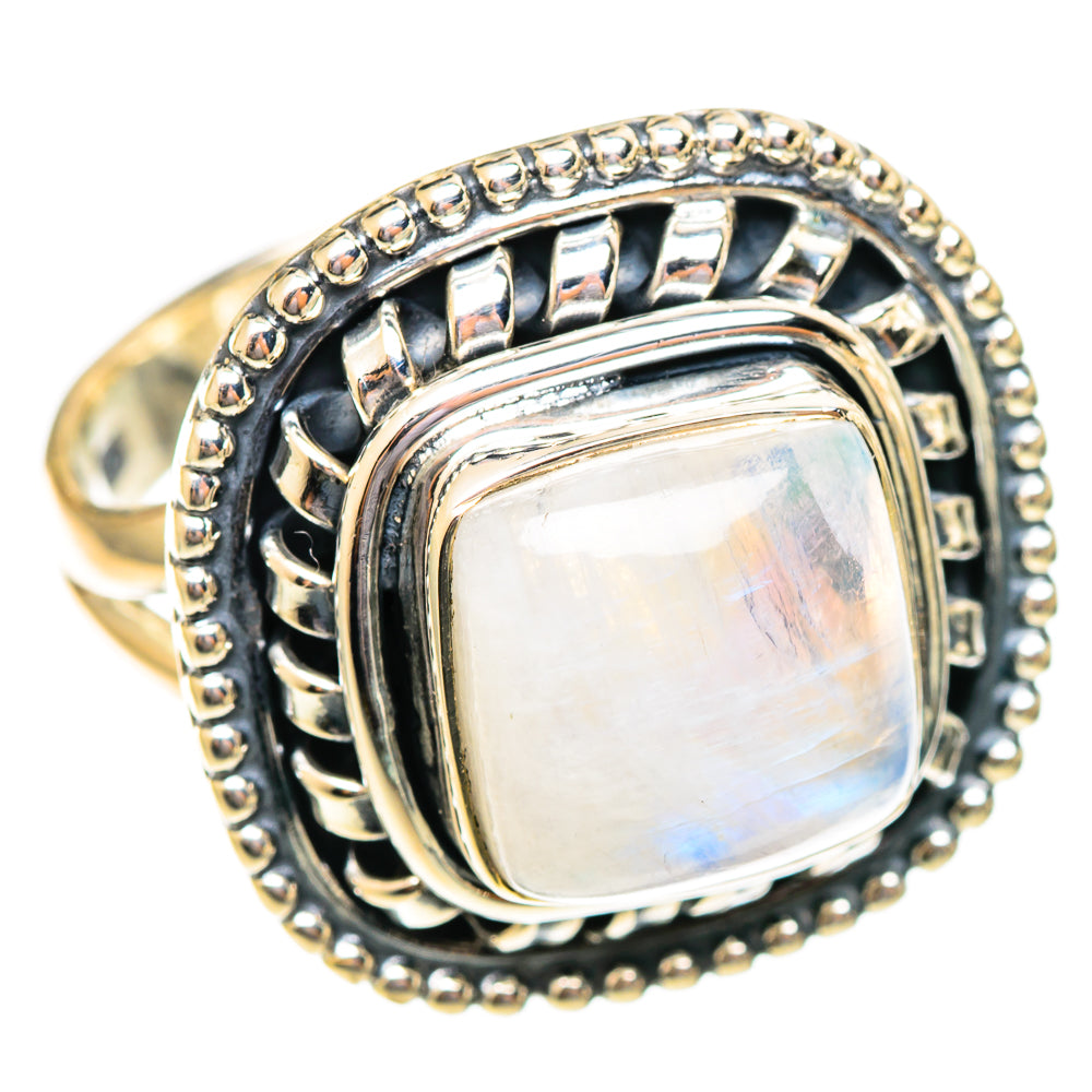 Rainbow Moonstone Rings handcrafted by Anasilvercos - RING108175 - Photo 2