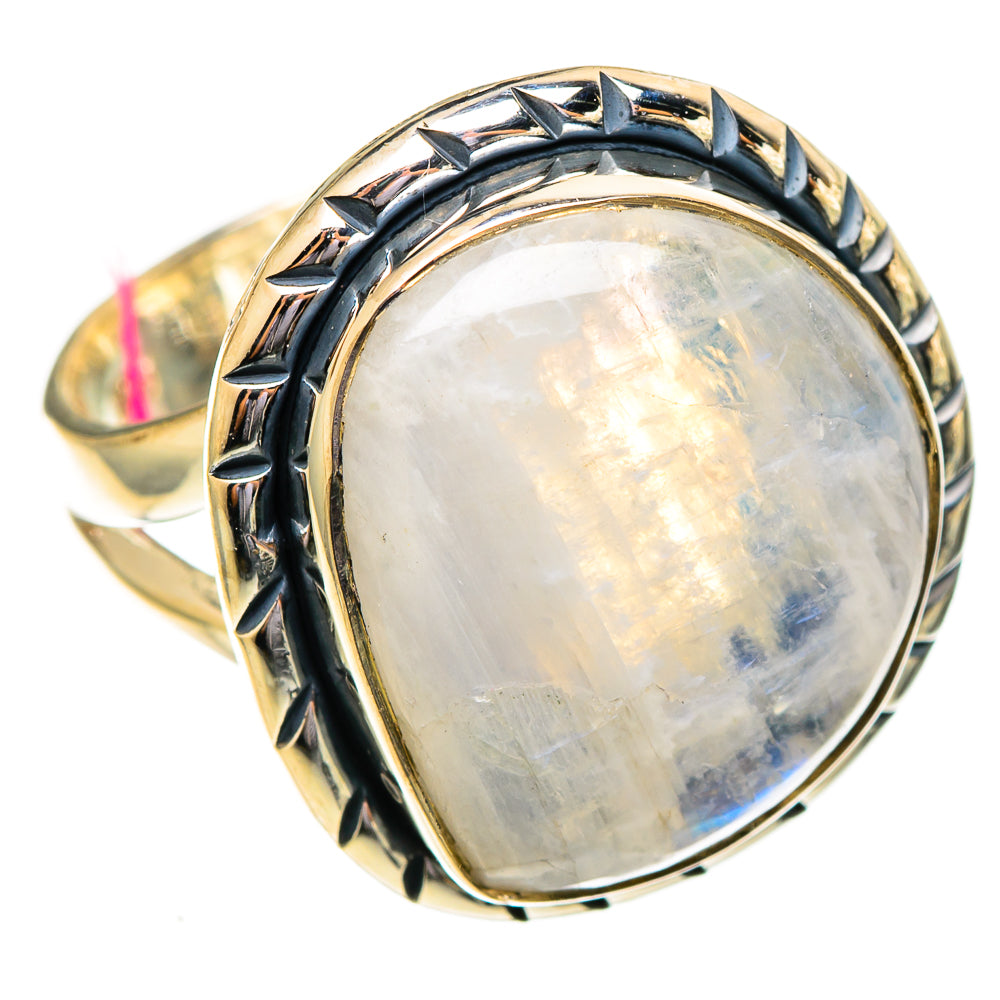 Rainbow Moonstone Rings handcrafted by Anasilvercos - RING108208 - Photo 2