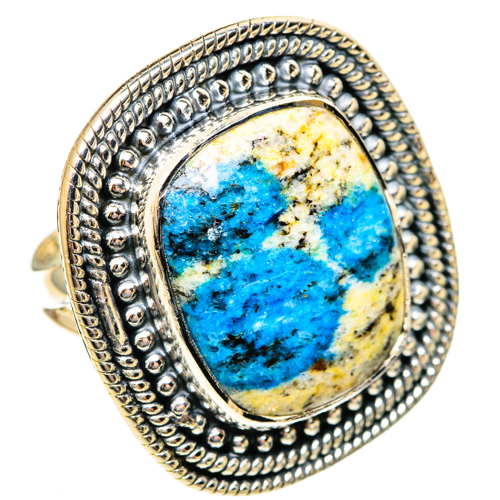 K2 Blue Azurite Rings handcrafted by Anasilvercos - RING108249 - Photo 2