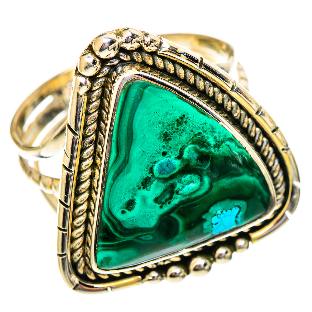 Malachite In Chrysocolla Rings handcrafted by Anasilvercos - RING108257 - Photo 2
