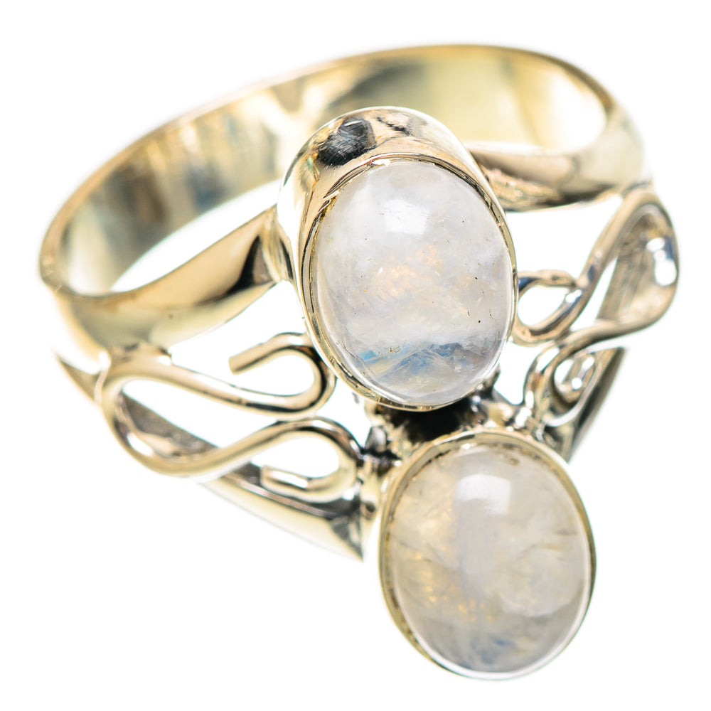 Rainbow Moonstone Rings handcrafted by Anasilvercos - RING108362 - Photo 2