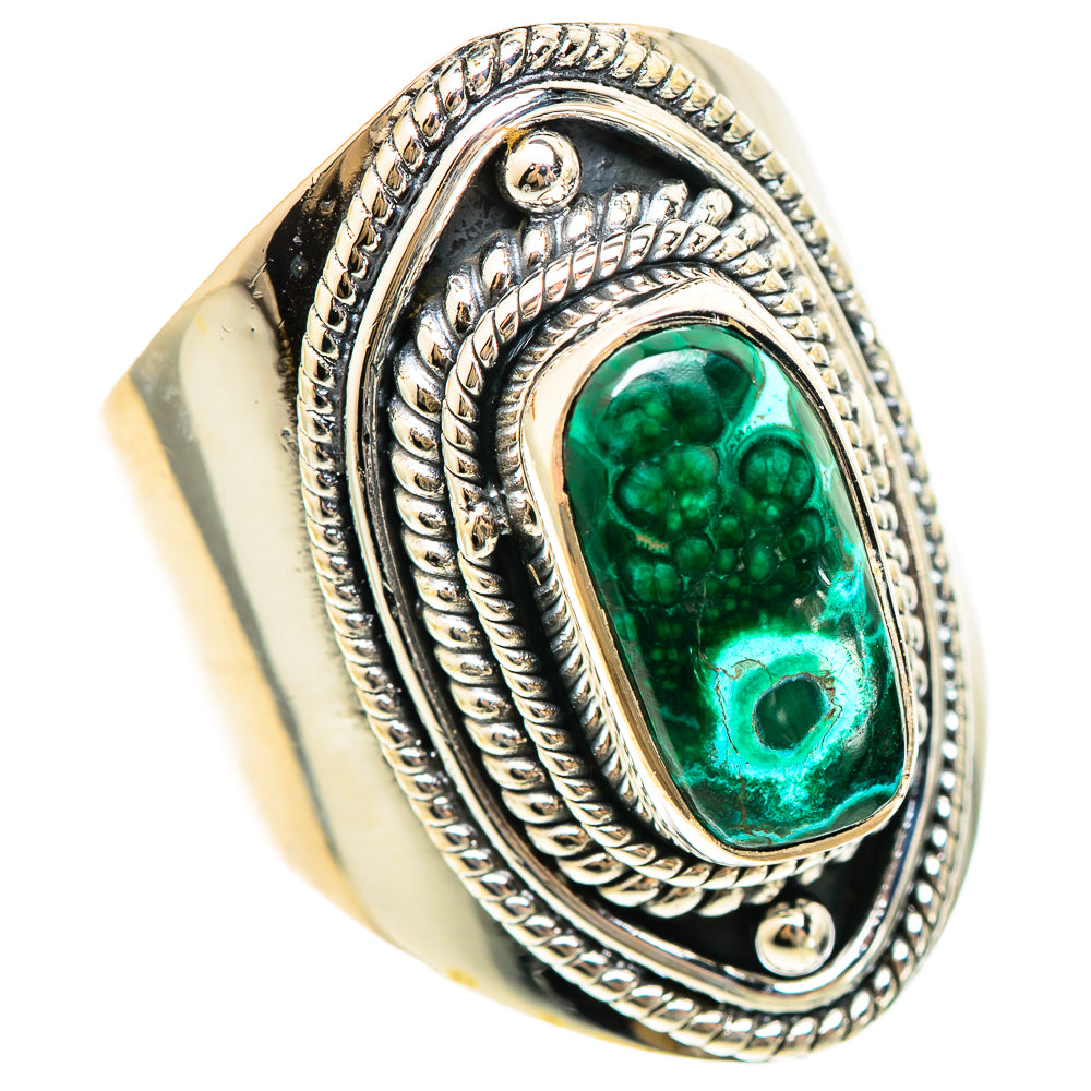 Malachite In Chrysocolla Rings handcrafted by Anasilvercos - RING108381 - Photo 2