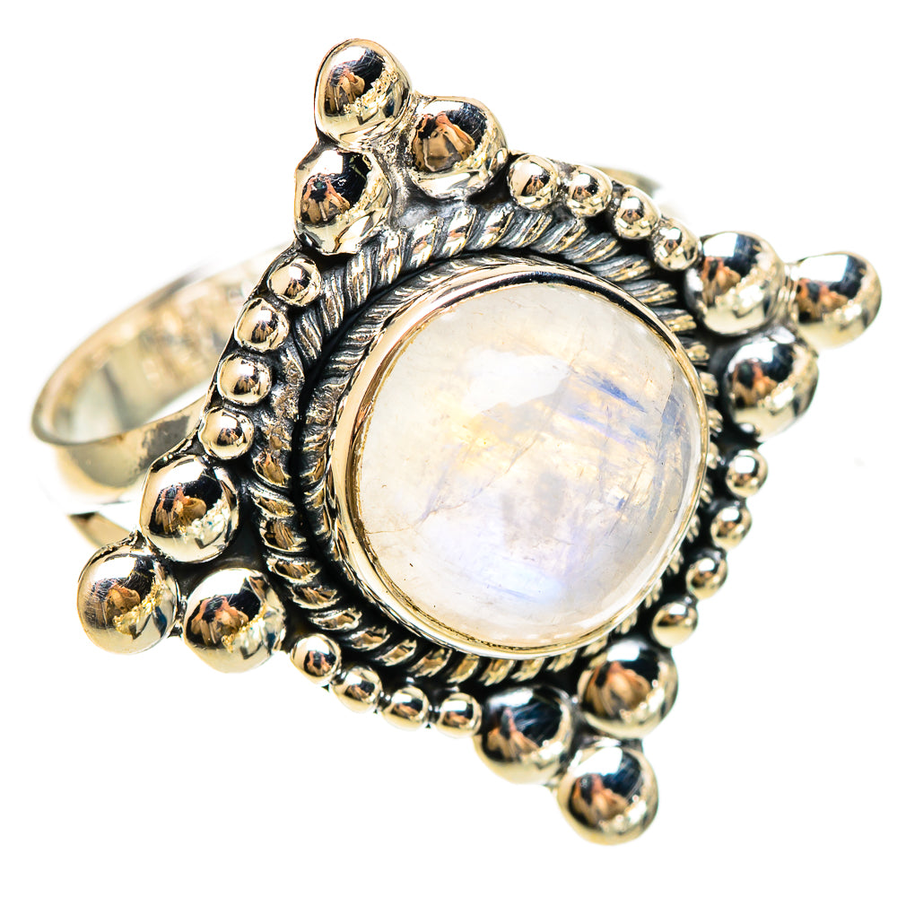 Rainbow Moonstone Rings handcrafted by Anasilvercos - RING108399 - Photo 2