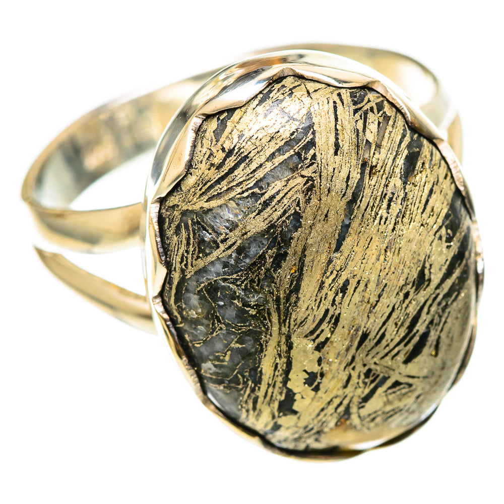 Pyrite Agate Rings handcrafted by Anasilvercos - RING108435 - Photo 2