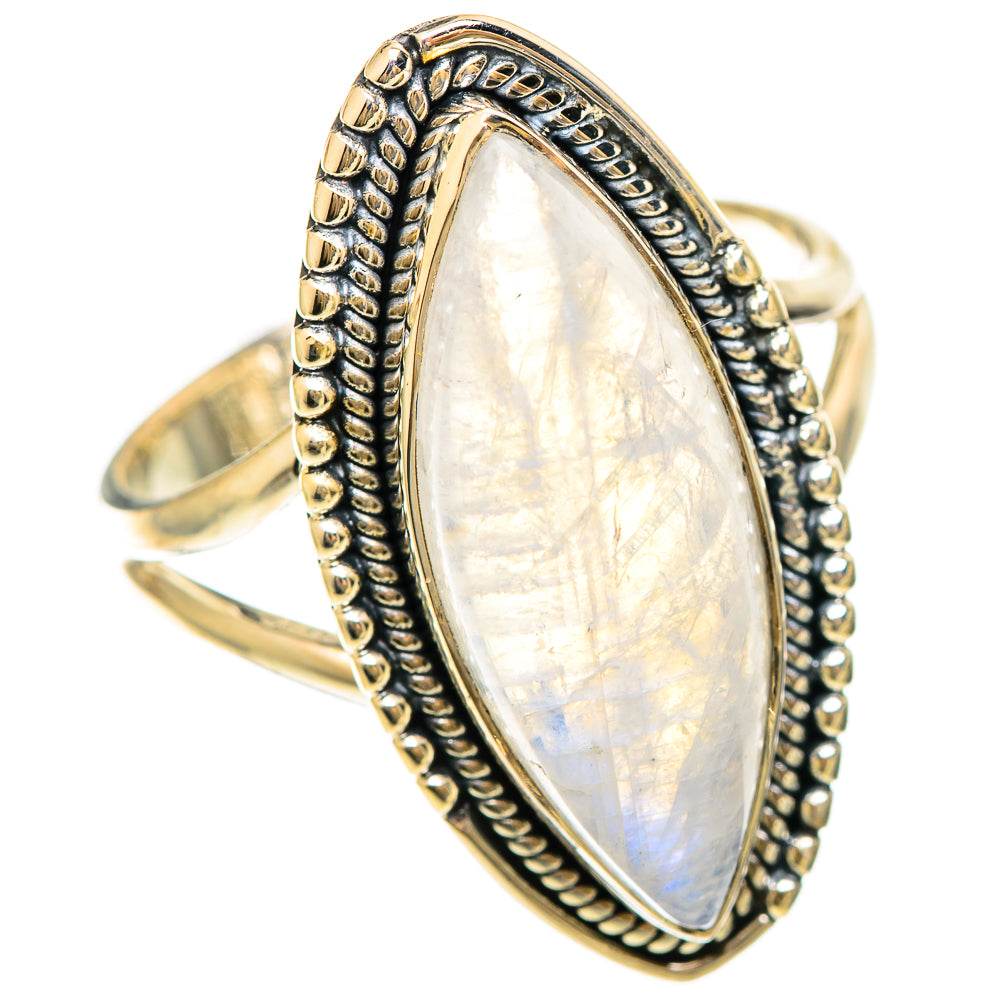 Rainbow Moonstone Rings handcrafted by Anasilvercos - RING108443 - Photo 2