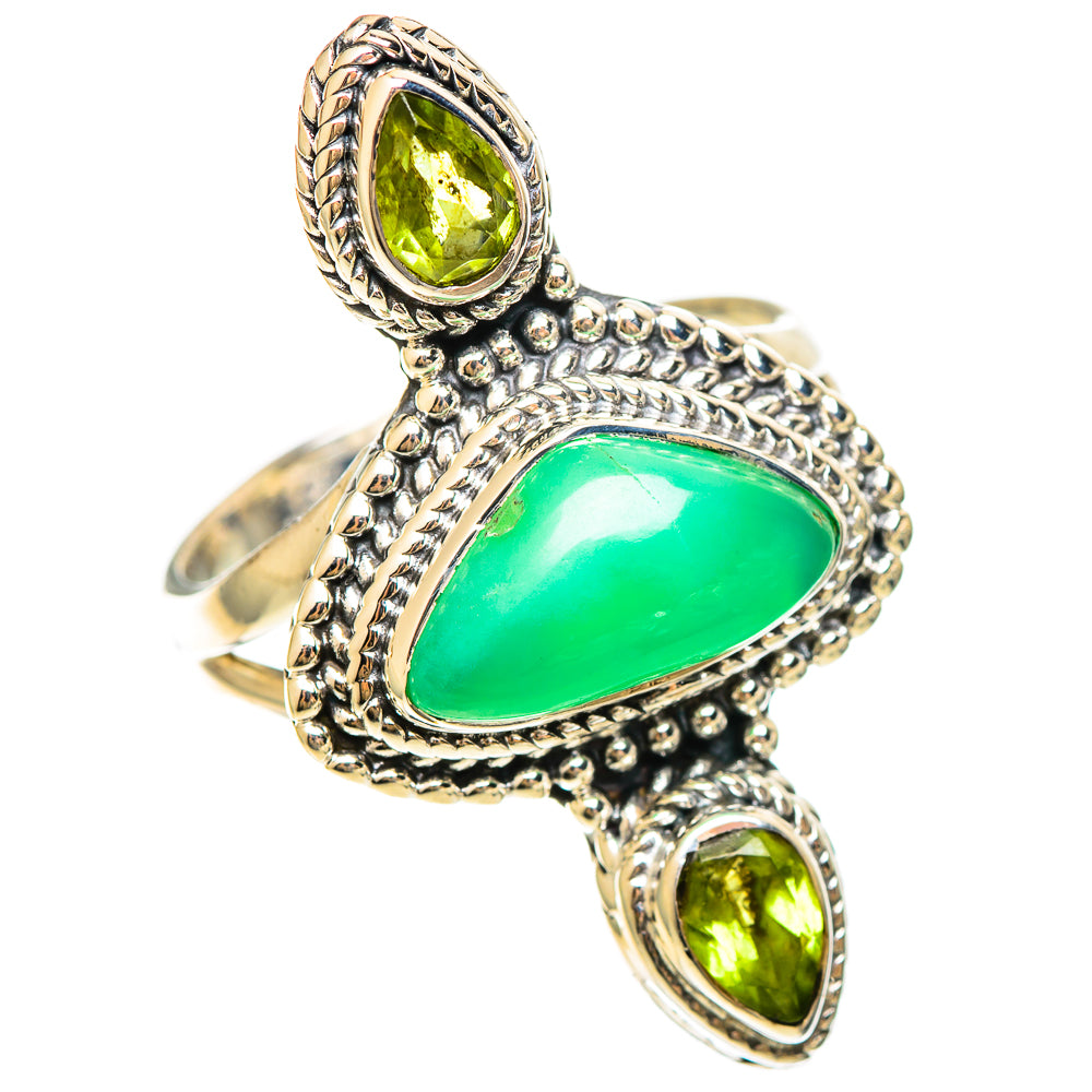 Chrysoprase Rings handcrafted by Anasilvercos - RING108459 - Photo 2