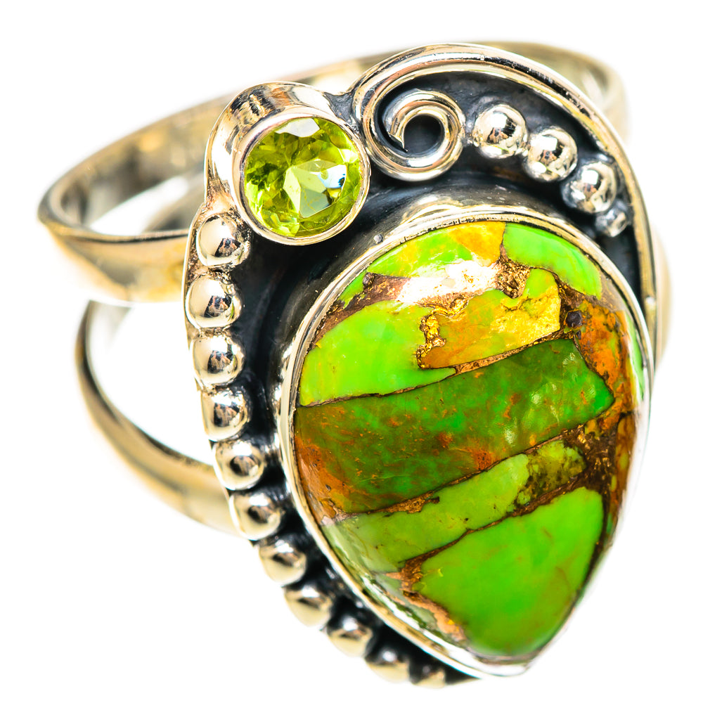 Green Copper Composite Turquoise Rings handcrafted by Anasilvercos - RING108460 - Photo 2