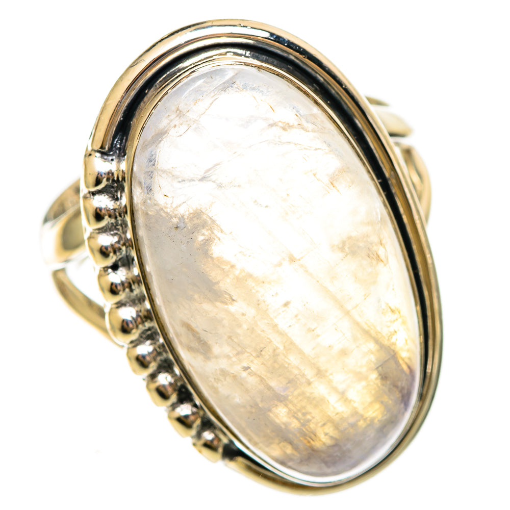 Rainbow Moonstone Rings handcrafted by Anasilvercos - RING108477 - Photo 2
