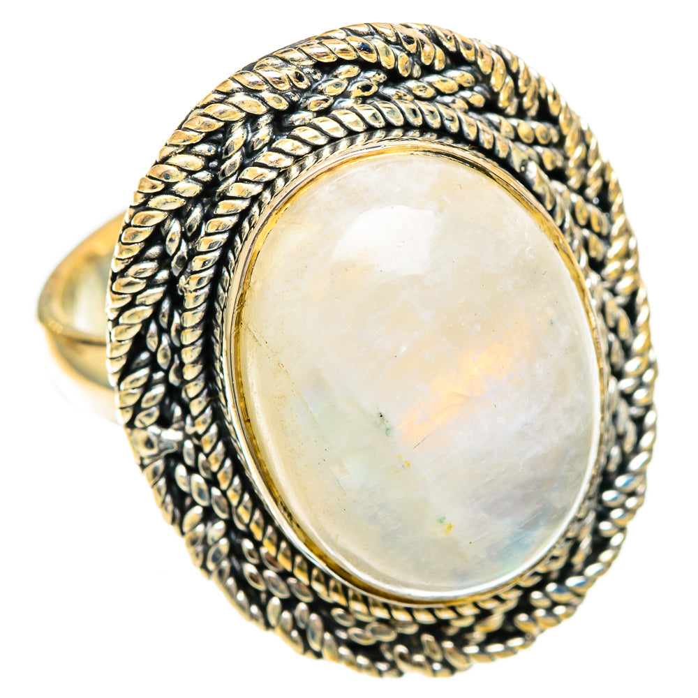 Rainbow Moonstone Rings handcrafted by Anasilvercos - RING108480 - Photo 2