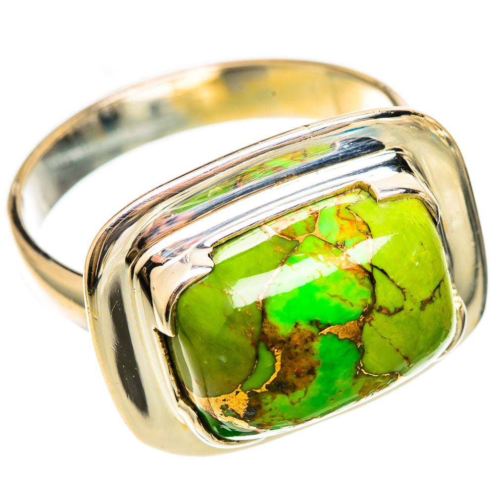 Green Copper Composite Turquoise Rings handcrafted by Anasilvercos - RING108491 - Photo 2