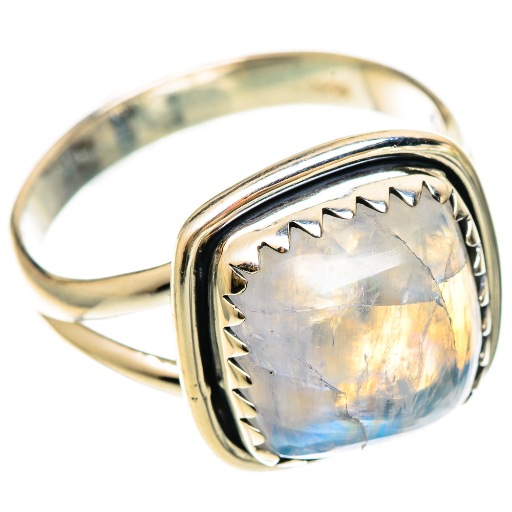 Rainbow Moonstone Rings handcrafted by Anasilvercos - RING108510 - Photo 2