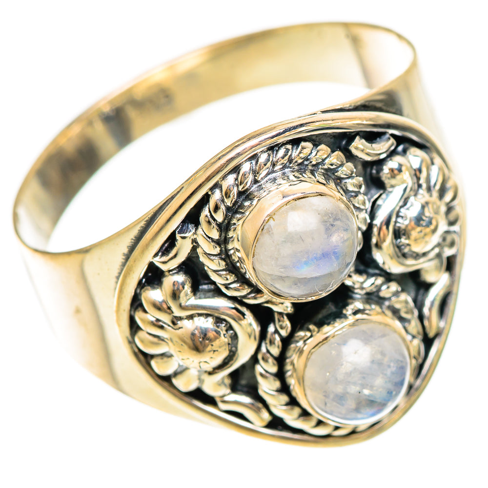 Rainbow Moonstone Rings handcrafted by Anasilvercos - RING108514 - Photo 2