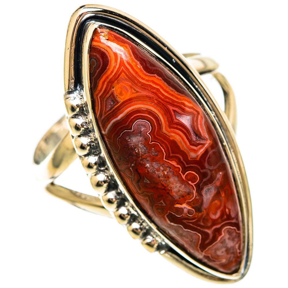 Crazy Lace Agate Rings handcrafted by Anasilvercos - RING108532 - Photo 2