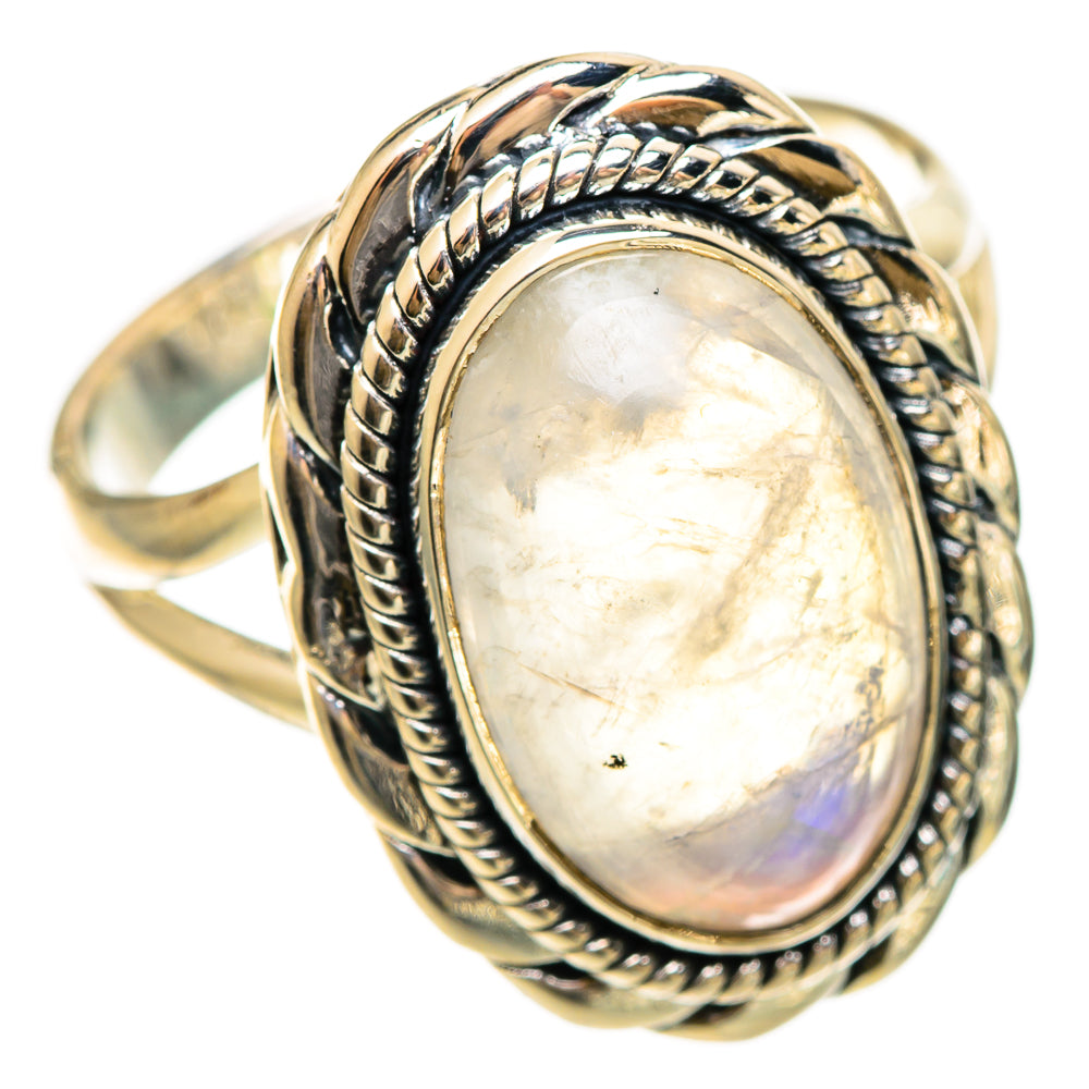 Rainbow Moonstone Rings handcrafted by Anasilvercos - RING108540 - Photo 2