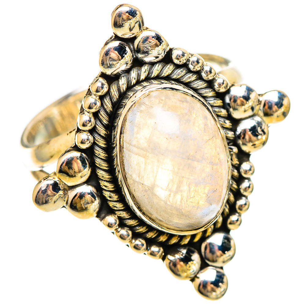 Rainbow Moonstone Rings handcrafted by Anasilvercos - RING108542 - Photo 2