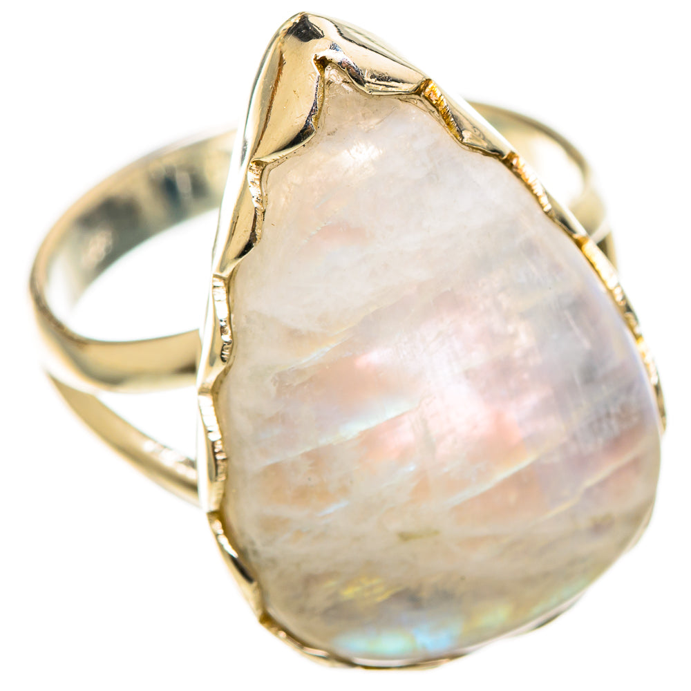 Rainbow Moonstone Rings handcrafted by Anasilvercos - RING108545 - Photo 2