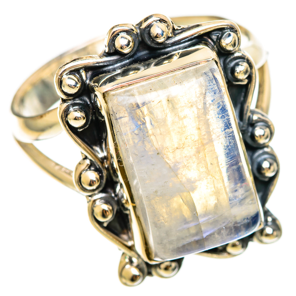 Rainbow Moonstone Rings handcrafted by Anasilvercos - RING108547 - Photo 2